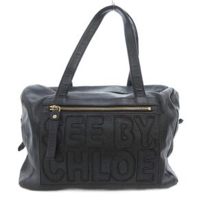 See By Chloe Black Leather Tote Bag